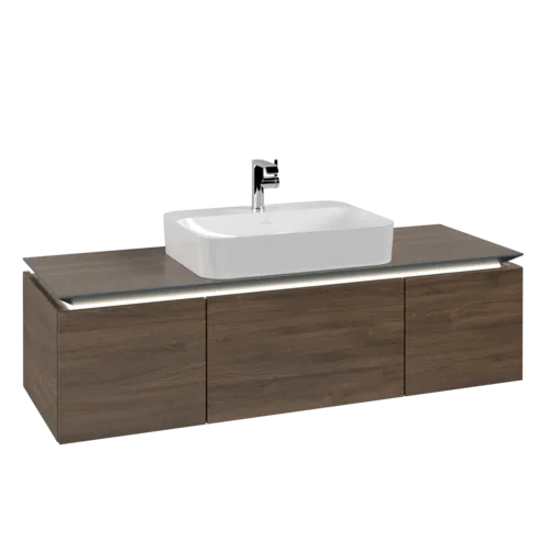 VILLEROY BOCH Legato toaletní skříňka, s osvětlením, 3 výsuvy, 1400 x 380 x 500 mm, Arizona Oak / Arizona Oak #B759L0VH