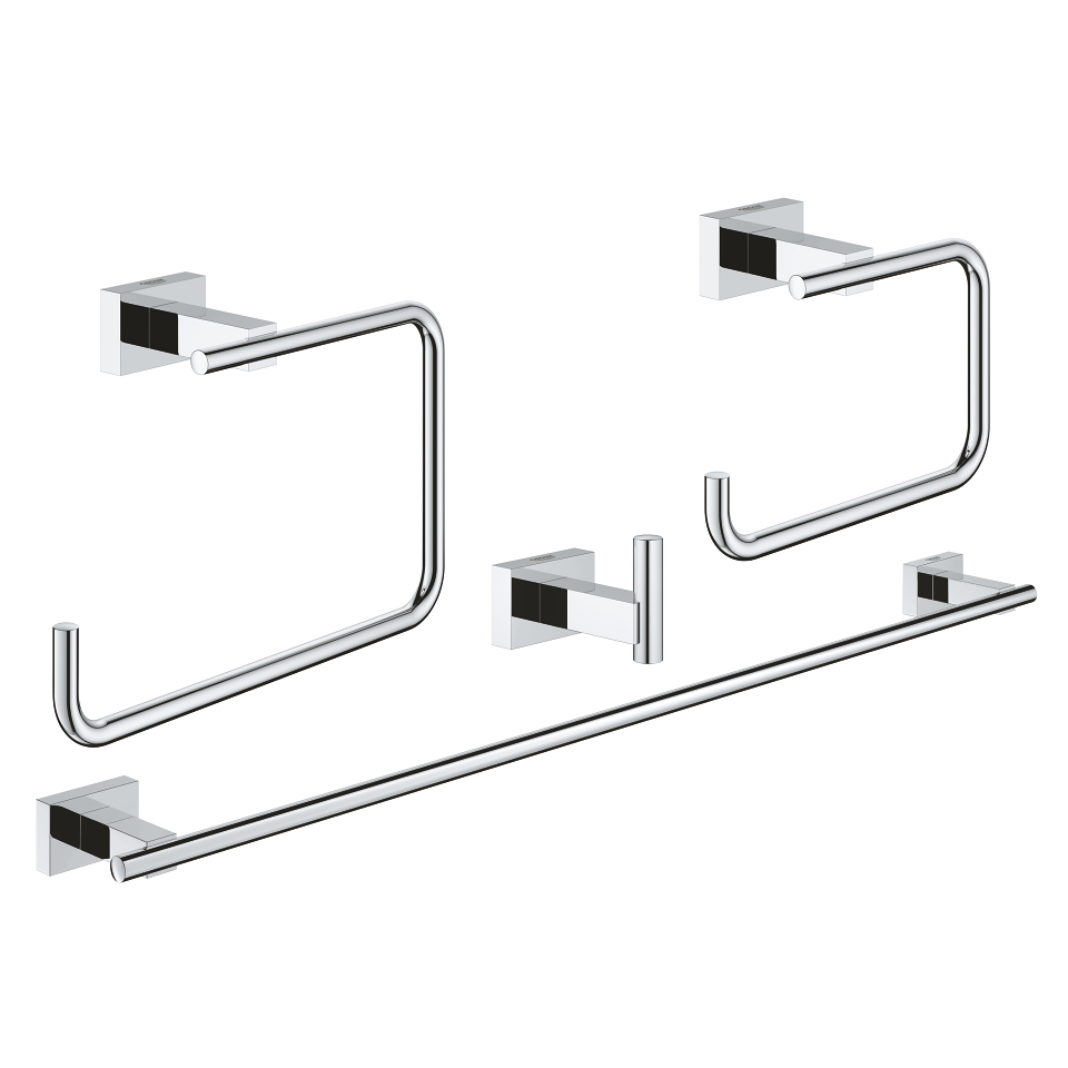 GROHE Essentials Cube Sada doplňků do koupelny 4 v 1 Chrom #40778001