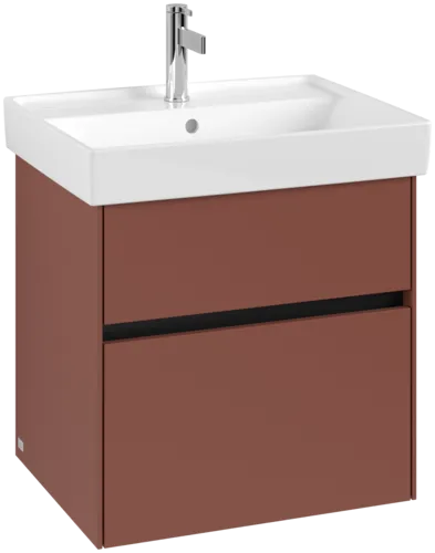VILLEROY BOCH Toaletní skříňka Collaro, 2 výsuvy, 554 x 546 x 444 mm, vínově červená #C00800AH