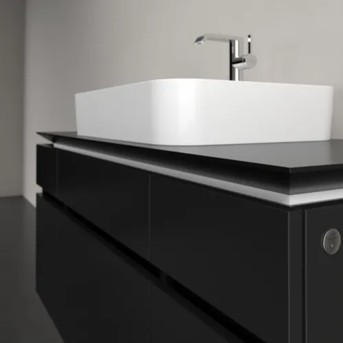 VILLEROY BOCH Legato toaletní skříňka, s osvětlením, 5 výsuvů, 1200 x 550 x 500 mm, černý matný lak / černý matný lak #B758L0PD, obrázek 4