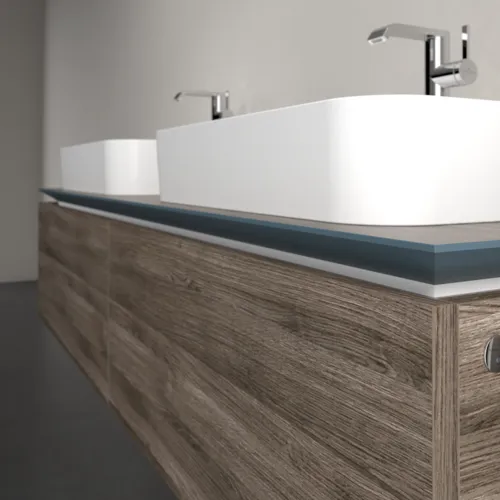 VILLEROY BOCH Legato toaletní skříňka, s osvětlením, 2 výsuvy, 1600 x 380 x 500 mm, Kamenný dub / Kamenný dub #B767L0RK, obrázek 4