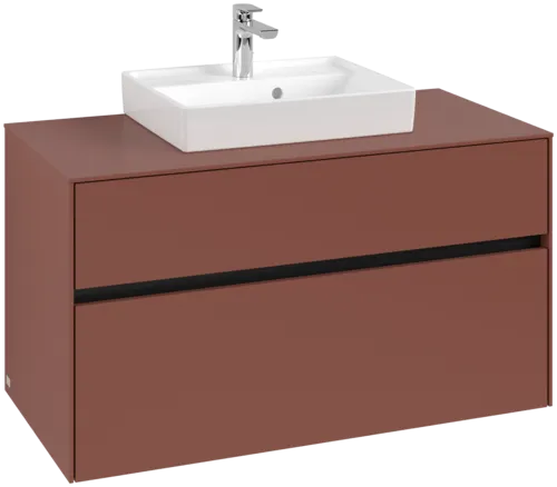 VILLEROY BOCH Toaletní skříňka Collaro, 2 výsuvy, 1000 x 548 x 500 mm, vínově červená / vínově červená #C01600AH