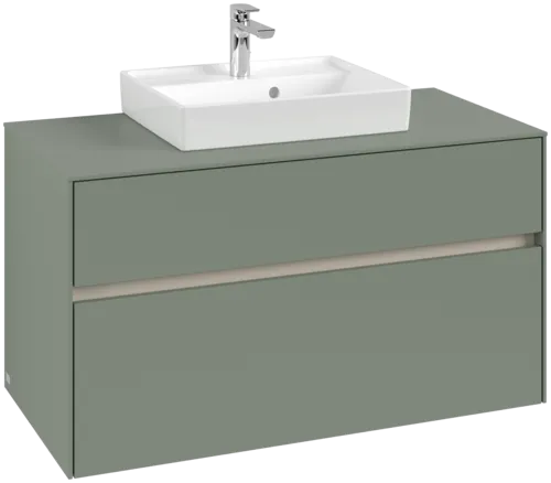 VILLEROY BOCH Toaletní skříňka Collaro, 2 výsuvy, 1000 x 548 x 500 mm, Soft Green / Soft Green #C01600AF