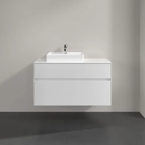 VILLEROY BOCH Collaro toaletní skříňka, s osvětlením, 2 výsuvy, 1000 x 548 x 500 mm, lesklá bílá / lesklá bílá #C014B0DH, obrázek 3