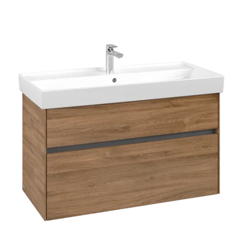 VILLEROY BOCH Toaletní skříňka Collaro, 2 výsuvy, 954 x 546 x 444 mm, dub Kansas #C01100RH