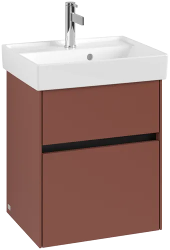 VILLEROY BOCH Toaletní skříňka Collaro, s osvětlením, 2 výsuvy, 460 x 546 x 374 mm, vínově červená #C006B0AH