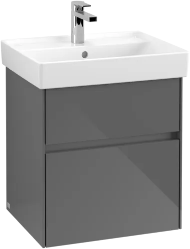 VILLEROY BOCH Toaletní skříňka Collaro, s osvětlením, 2 výsuvy, 510 x 546 x 414 mm, lesklá šedá #C007B0FP
