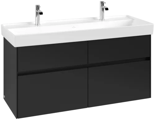 VILLEROY BOCH Toaletní skříňka Collaro, 4 výsuvy, 1154 x 546 x 444 mm, Volcano Black #C01200VL