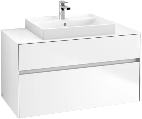 VILLEROY BOCH Collaro toaletní skříňka, 2 výsuvy, 1000 x 548 x 500 mm, bílá matná / bílá matná #C01900MS