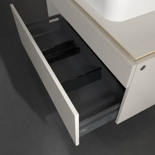 VILLEROY BOCH Legato toaletní skříňka, 2 výsuvy, 1000 x 550 x 500 mm, Soft Grey / Soft Grey #B75600VK, obrázek 6