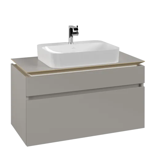 VILLEROY BOCH Legato toaletní skříňka, 2 výsuvy, 1000 x 550 x 500 mm, Soft Grey / Soft Grey #B75600VK