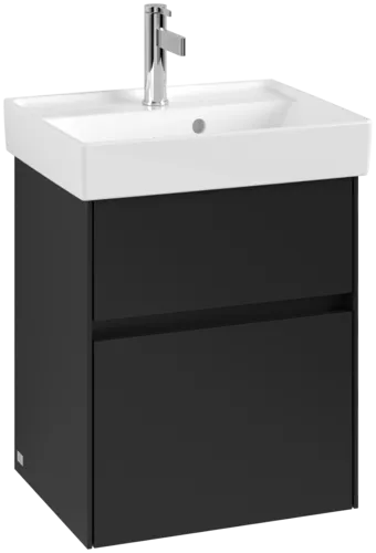VILLEROY BOCH Toaletní skříňka Collaro, 2 výsuvy, 460 x 546 x 374 mm, Volcano Black #C00600VL