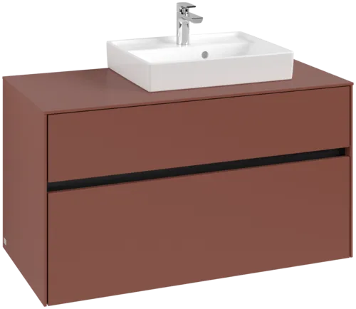 VILLEROY BOCH Toaletní skříňka Collaro, 2 výsuvy, 1000 x 548 x 500 mm, vínově červená / vínově červená #C01500AH