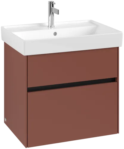 VILLEROY BOCH Toaletní skříňka Collaro, 2 výsuvy, 604 x 546 x 444 mm, vínově červená #C00900AH