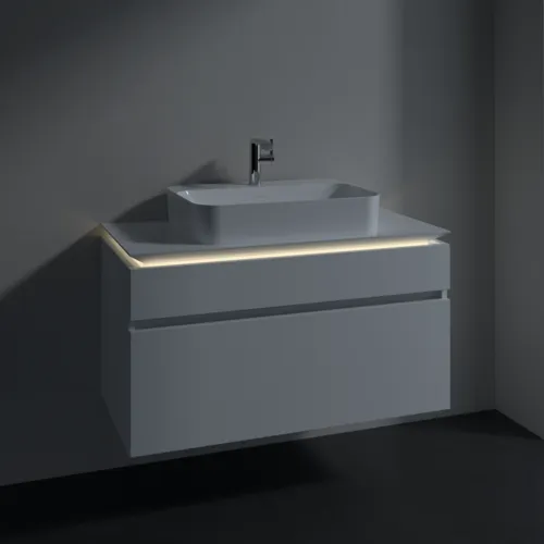 VILLEROY BOCH Legato toaletní skříňka, s osvětlením, 2 výsuvy, 1000 x 550 x 500 mm, lesklá bílá / lesklá bílá #B756L0DH, obrázek 3