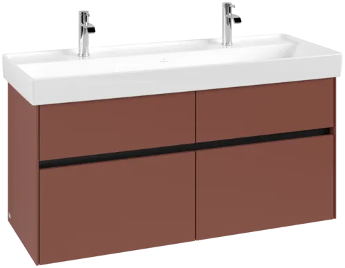 VILLEROY BOCH Toaletní skříňka Collaro, s osvětlením, 4 výsuvy, 1154 x 546 x 444 mm, vínově červená #C012B0AH