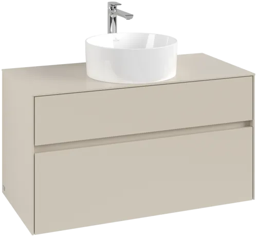 VILLEROY BOCH Toaletní skříňka Collaro, 2 výsuvy, 1000 x 548 x 500 mm, Cashmere Grey / Cashmere Grey #C03800VN