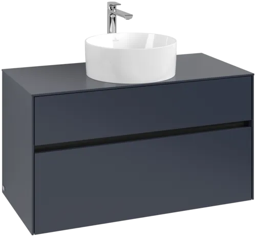 VILLEROY BOCH Toaletní skříňka Collaro, 2 výsuvy, 1000 x 548 x 500 mm, Marine Blue / Marine Blue #C03800VQ