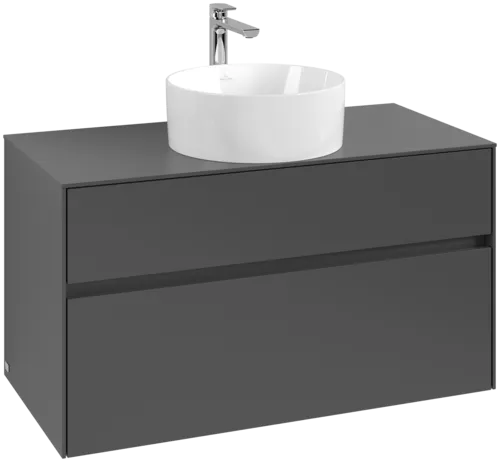 VILLEROY BOCH Collaro toaletní skříňka, 2 výsuvy, 1000 x 548 x 500 mm, grafit / grafit #C03800VR
