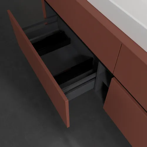 VILLEROY BOCH Toaletní skříňka Collaro, s osvětlením, 4 výsuvy, 1600 x 548 x 500 mm, Vínově červená / Vínově červená #C031B0AH, obrázek 7