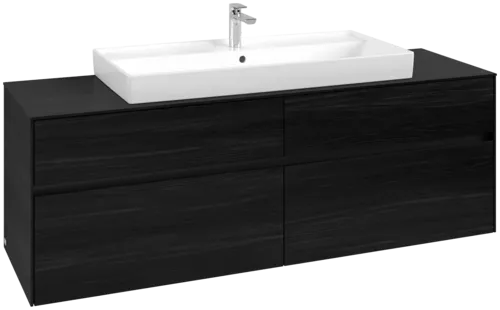 VILLEROY BOCH Toaletní skříňka Collaro, s osvětlením, 4 výsuvy, 1600 x 548 x 500 mm, černý dub / černý dub #C031B0AB