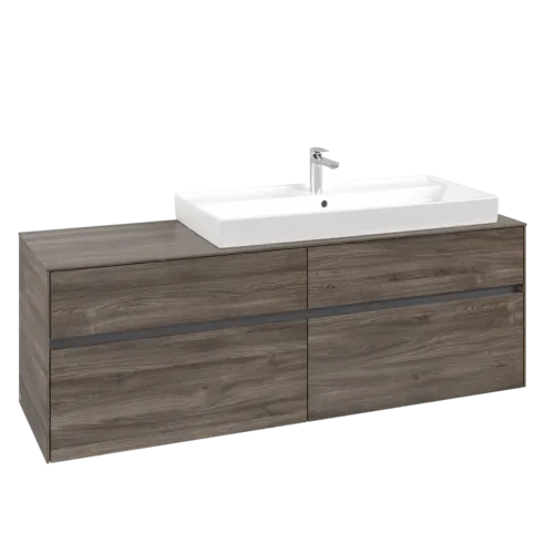 VILLEROY BOCH Toaletní skříňka Collaro, 4 výsuvy, 1600 x 548 x 500 mm, dub kamenný #C03000RK