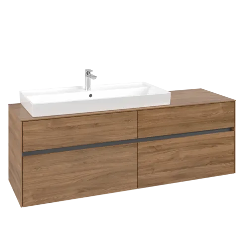 VILLEROY BOCH Toaletní skříňka Collaro, 4 výsuvy, 1600 x 548 x 500 mm, dub Kansas #C02900RH