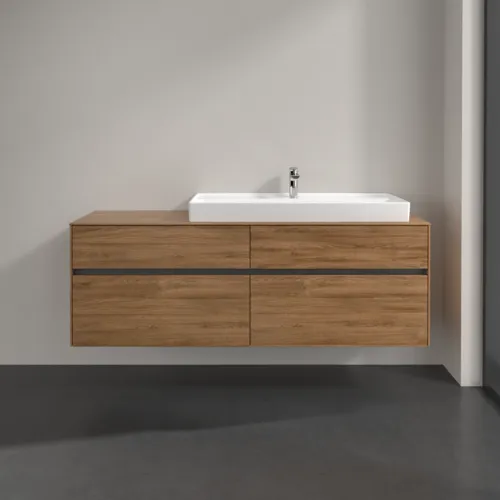 VILLEROY BOCH Toaletní skříňka Collaro, 4 výsuvy, 1600 x 548 x 500 mm, dub Kansas #C03000RH, obrázek 3