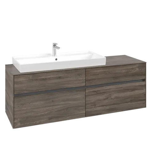VILLEROY BOCH Toaletní skříňka Collaro, 4 výsuvy, 1600 x 548 x 500 mm, dub kamenný #C02900RK