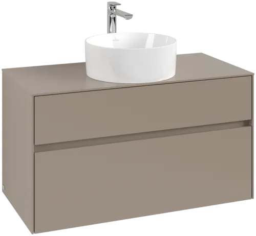 VILLEROY BOCH Toaletní skříňka Collaro, 2 výsuvy, 1000 x 548 x 500 mm, taupe / taupe #C03800VM