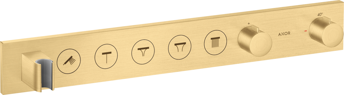 HANSGROHE Modul termostatu AXOR ShowerSolutions Select 670/90 skrytý pro 5 spotřebičů #18358250 - Brushed Gold Optic