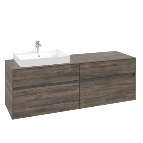 VILLEROY BOCH Toaletní skříňka Collaro, 4 výsuvy, 1600 x 548 x 500 mm, dub kamenný #C02200RK