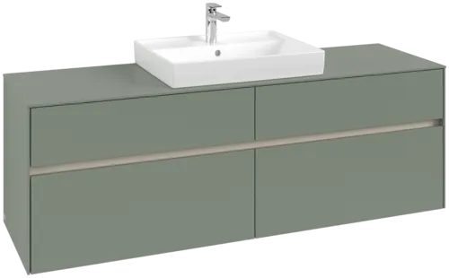 VILLEROY BOCH Toaletní skříňka Collaro, 4 výsuvy, 1600 x 548 x 500 mm, Soft Green / Soft Green #C02500AF