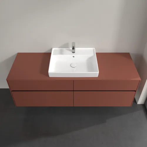 VILLEROY BOCH Toaletní skříňka Collaro, 4 výsuvy, 1600 x 548 x 500 mm, Vínově červená / Vínově červená #C02500AH, obrázek 4