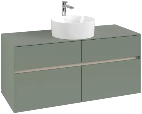 VILLEROY BOCH Toaletní skříňka Collaro, 4 výsuvy, 1200 x 548 x 500 mm, Soft Green / Soft Green #C04100AF