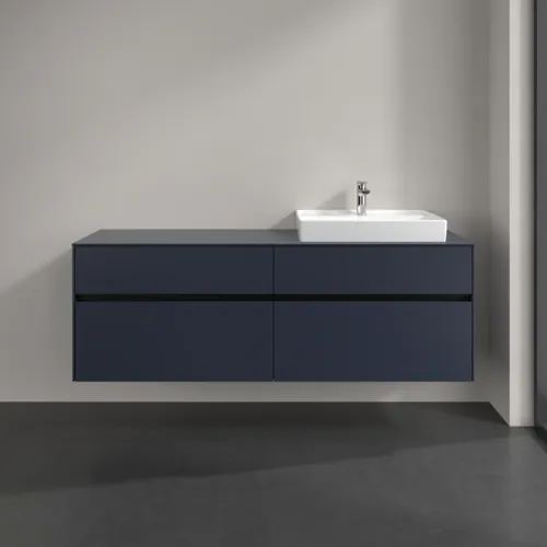 VILLEROY BOCH Toaletní skříňka Collaro, 4 výsuvy, 1600 x 548 x 500 mm, Marine Blue / Marine Blue #C02300VQ, obrázek 3