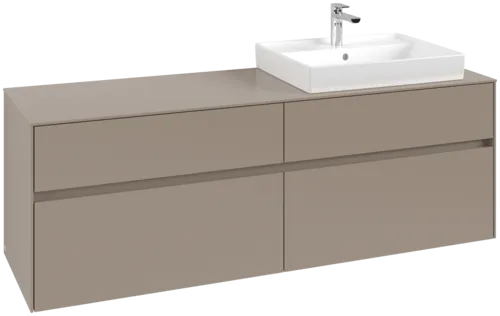 VILLEROY BOCH Toaletní skříňka Collaro, 4 výsuvy, 1600 x 548 x 500 mm, taupe / taupe #C02300VM