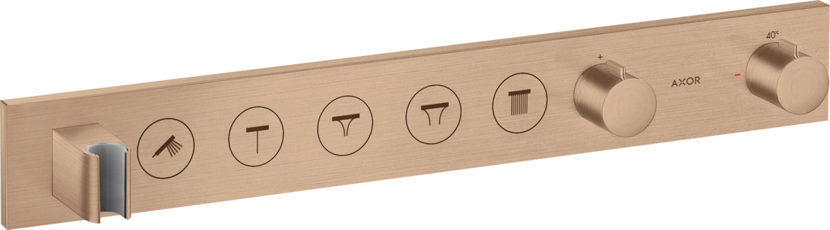 HANSGROHE Modul termostatu AXOR ShowerSolutions Select 670/90 skrytý pro 5 spotřebičů #18358310 - Brushed Red Gold