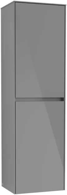 VILLEROY BOCH Vysoká skříň Collaro, 2 dveře, 454 x 1538 x 349 mm, lesklá šedá / lesklá šedá #C03400FP