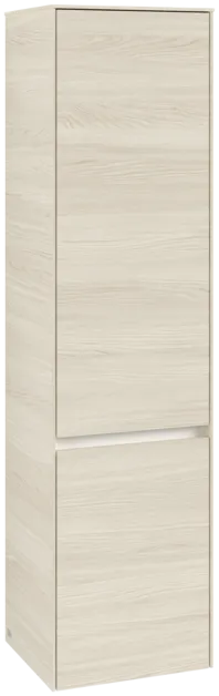 VILLEROY BOCH Vysoká skříň Collaro, 2 dveře, 404 x 1538 x 349 mm, bílý dub / bílý dub #C03300AA