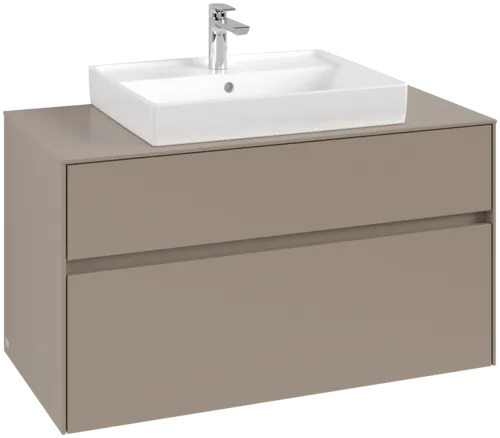 VILLEROY BOCH Toaletní skříňka Collaro, s osvětlením, 2 výsuvy, 1000 x 548 x 500 mm, taupe / taupe #C019B0VM