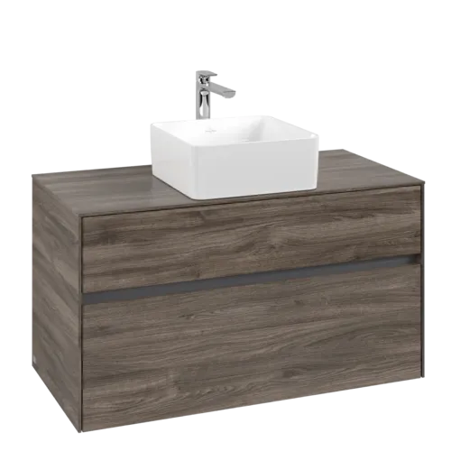 VILLEROY BOCH Toaletní skříňka Collaro, 2 výsuvy, 1000 x 548 x 500 mm, dub kamenný #C03800RK