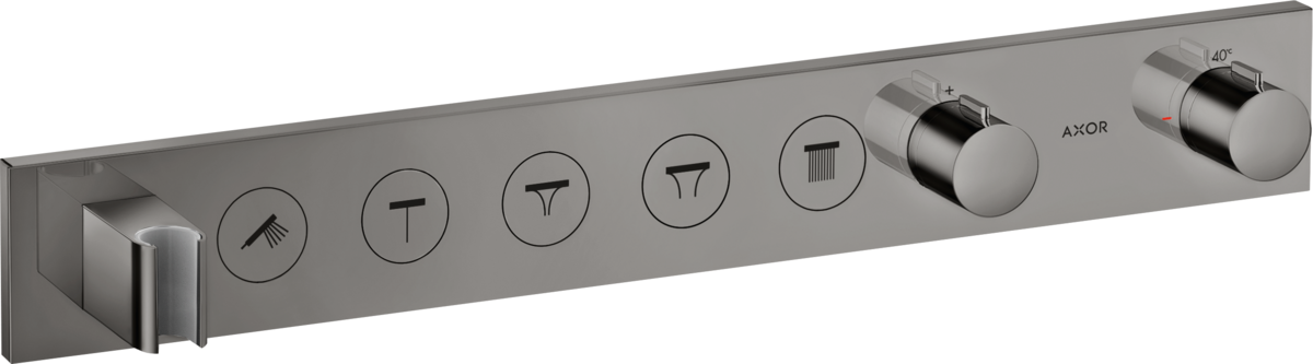 HANSGROHE Modul termostatu AXOR ShowerSolutions Select 670/90 skrytý pro 5 spotřebičů #18358330 - leštěný černý chrom