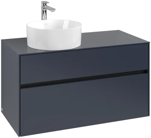 VILLEROY BOCH Toaletní skříňka Collaro, 2 výsuvy, 1000 x 548 x 500 mm, Marine Blue / Marine Blue #C03900VQ