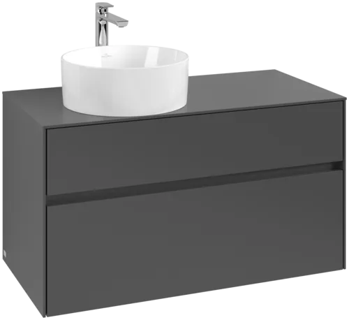 VILLEROY BOCH Collaro toaletní skříňka, 2 výsuvy, 1000 x 548 x 500 mm, grafit / grafit #C03900VR