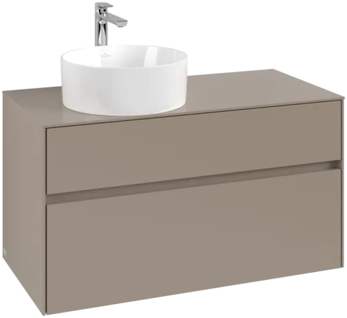 VILLEROY BOCH Toaletní skříňka Collaro, 2 výsuvy, 1000 x 548 x 500 mm, taupe / taupe #C03900VM