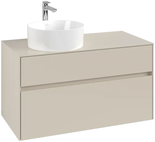 VILLEROY BOCH Toaletní skříňka Collaro, 2 výsuvy, 1000 x 548 x 500 mm, Cashmere Grey / Cashmere Grey #C03900VN