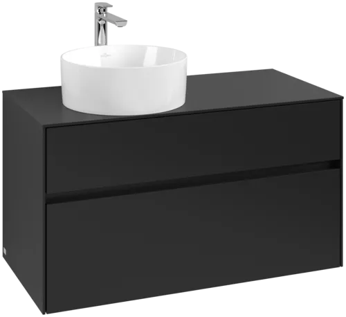 VILLEROY BOCH Collaro toaletní skříňka, 2 výsuvy, 1000 x 548 x 500 mm, Volcano Black / Volcano Black #C03900VL
