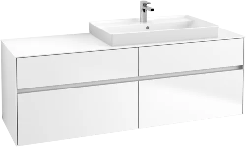 VILLEROY BOCH Toaletní skříňka Collaro, 4 výsuvy, 1600 x 548 x 500 mm, bílá matná / bílá matná #C02700MS