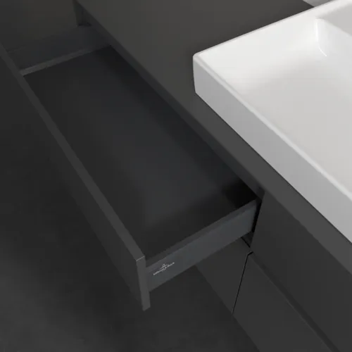 VILLEROY BOCH Toaletní skříňka Collaro, 4 výsuvy, 1600 x 548 x 500 mm, grafitová / grafitová #C03000VR, obrázek 7
